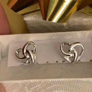 Earrings - 2/$10, 3/$12, New In Gift Box Entwined Heart Design studs, stainless